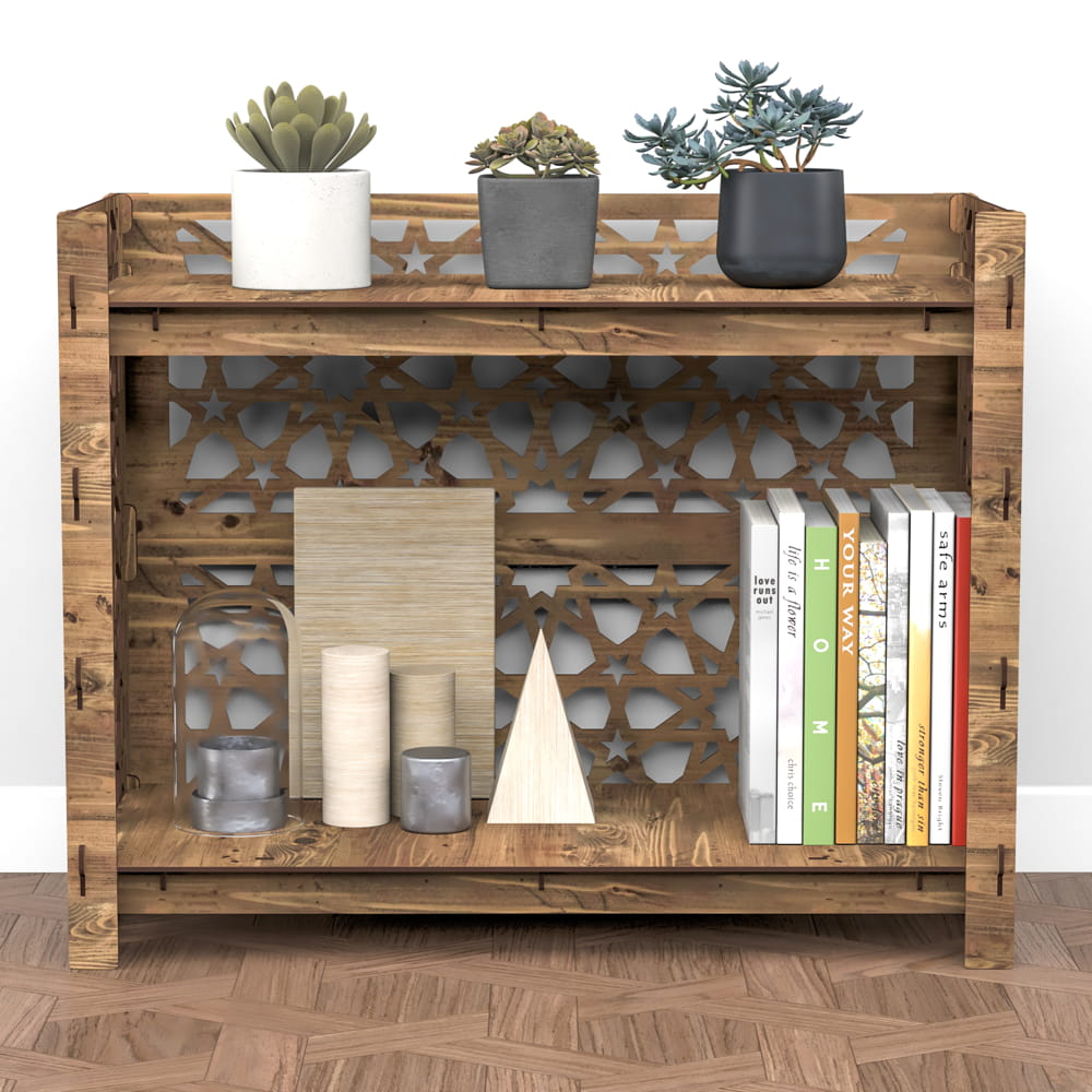 Hexagonica Стелаж на 2 полиці із задньою стінкою Arabic (600В х 750Ш х 365Г)