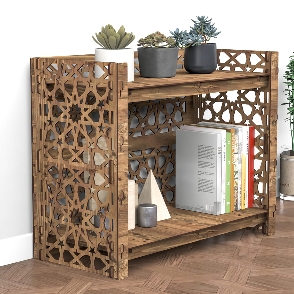 Hexagonica Стеллаж на 2 полки с задней стенкой Arabic (600В х 750Ш х 365Г)