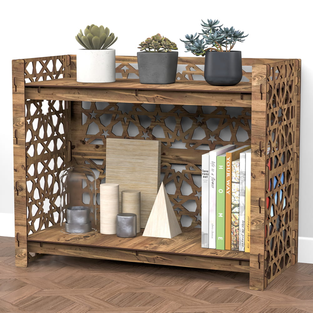 Hexagonica Стелаж на 2 полиці із задньою стінкою Arabic (600В х 750Ш х 365Г)