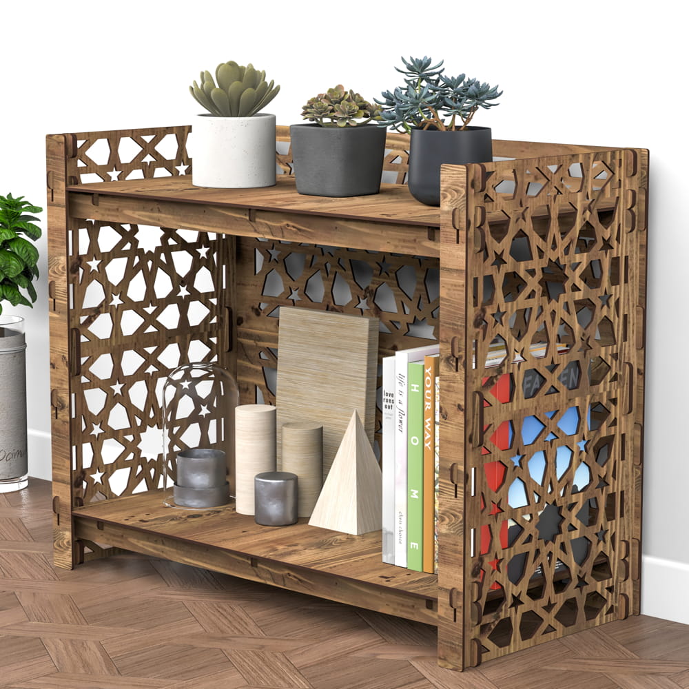 Hexagonica Стелаж на 2 полиці із задньою стінкою Arabic (600В х 750Ш х 365Г)