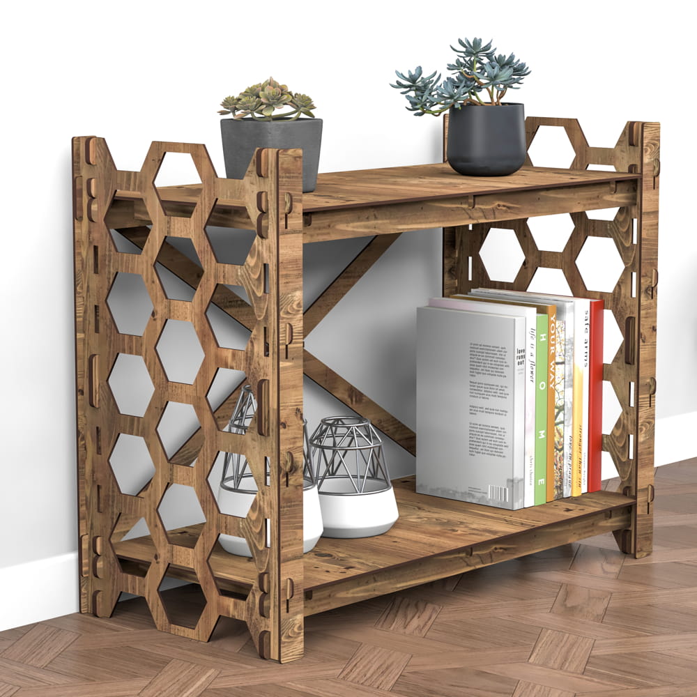 Hexagonica Стеллаж на 2 полки Honeycomb (600В х 750Ш х 365Г)