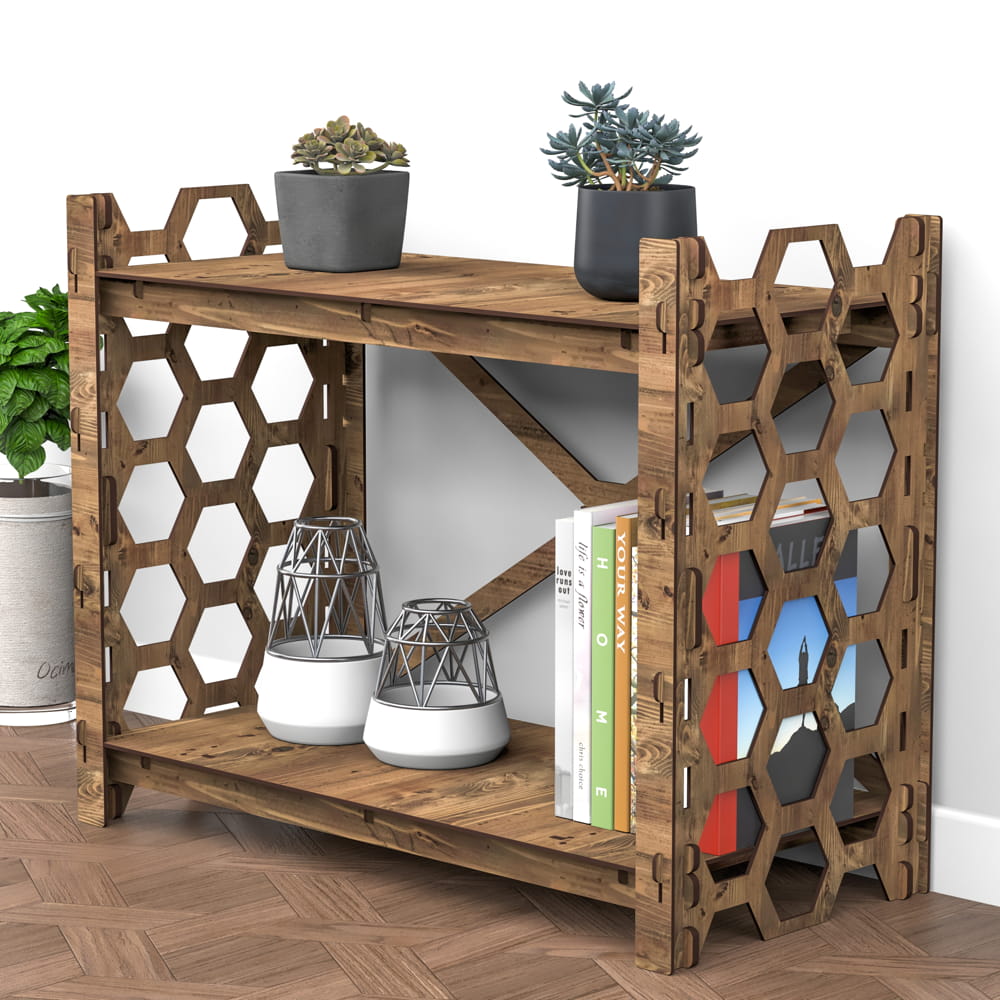 Hexagonica Стелаж на 2 полиці Honeycomb (600В х 750Ш х 365Г)