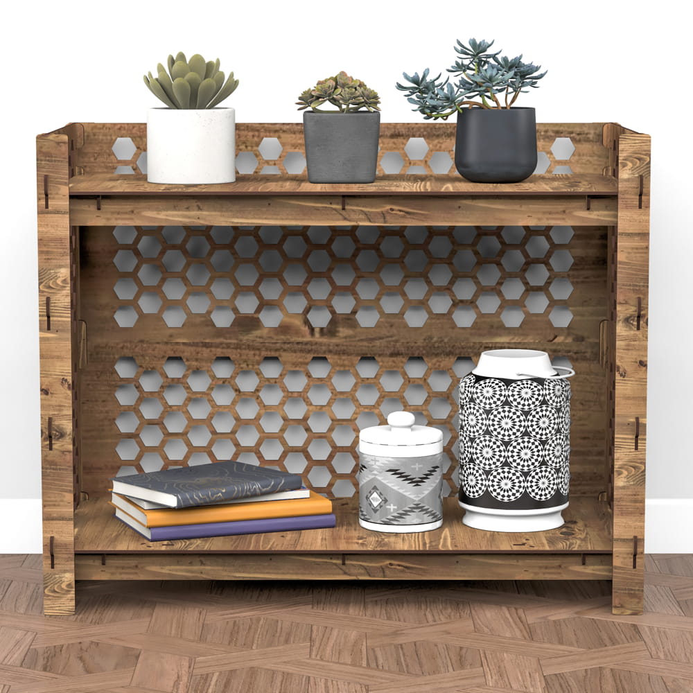 Hexagonica Стелаж на 2 полиці із задньою стінкою Honeycomb-S (600В х 750Ш х 365Г)