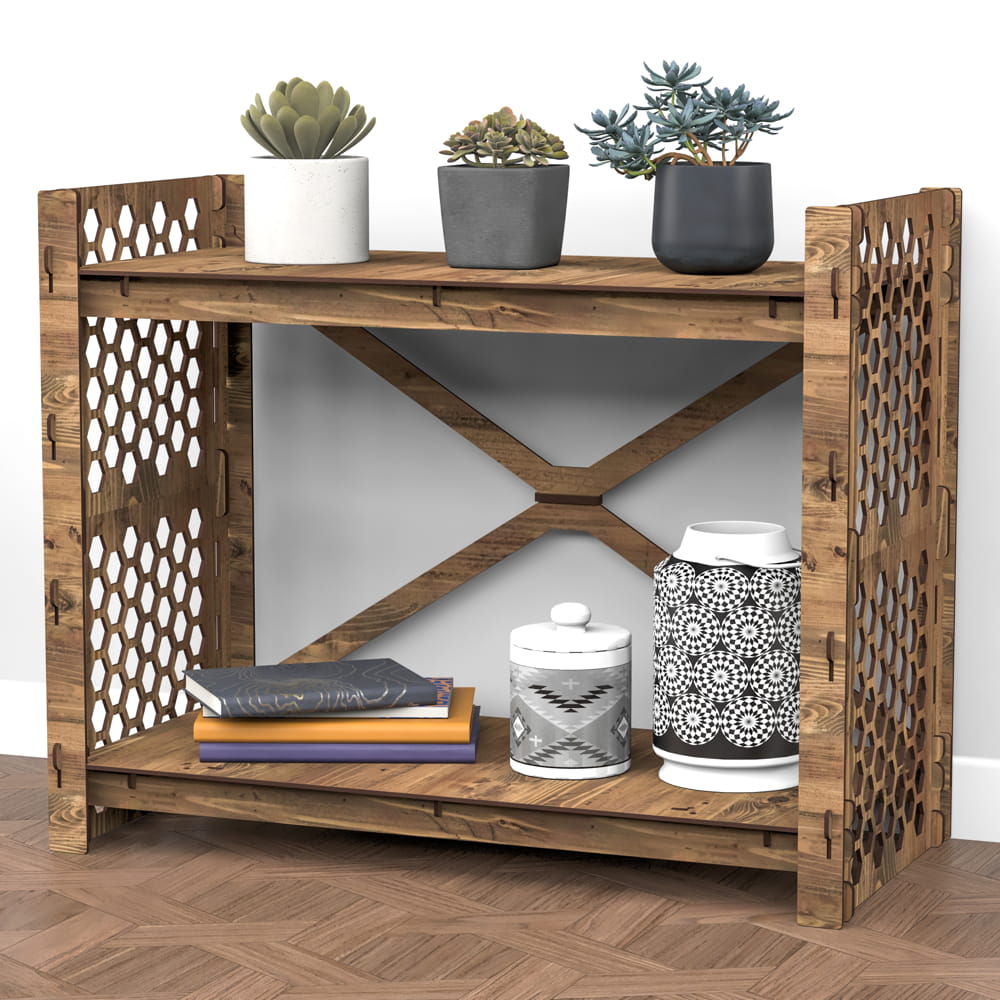 Hexagonica Стеллаж на 2 полки Honeycomb-S (600В х 750Ш х 365Г)