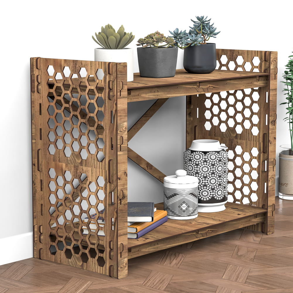 Hexagonica Стеллаж на 2 полки Honeycomb-S (600В х 750Ш х 365Г)