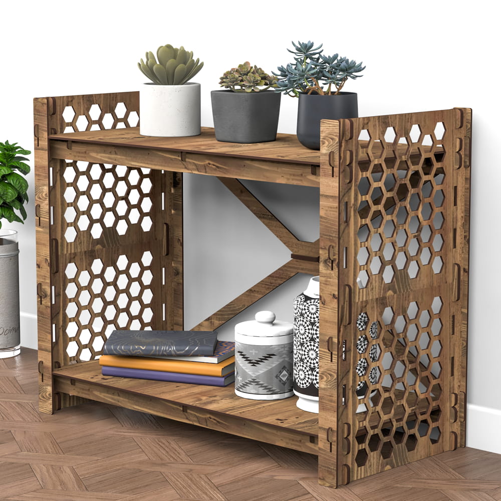 Hexagonica Стеллаж на 2 полки Honeycomb-S (600В х 750Ш х 365Г)