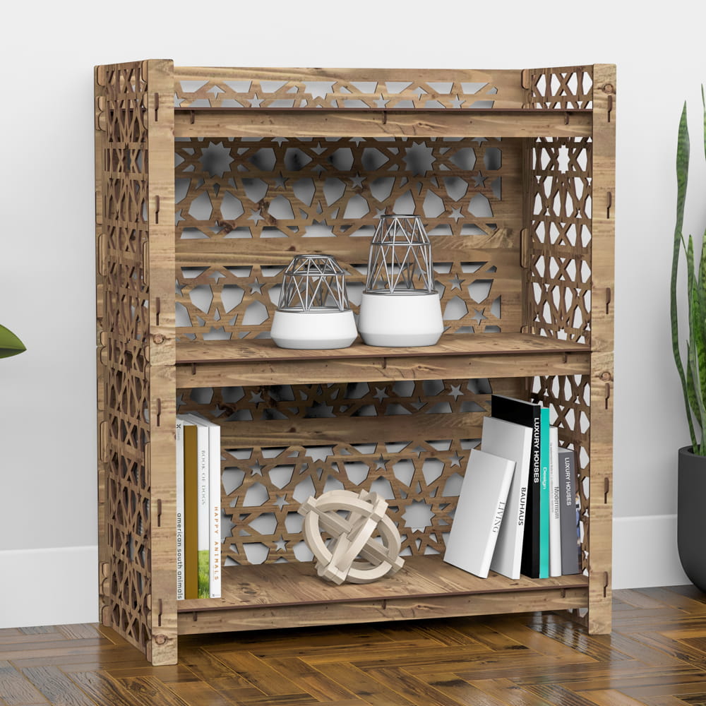 Hexagonica Стеллаж на 3 полки с задней стенкой Arabic (900В х 750Ш х 365Г)