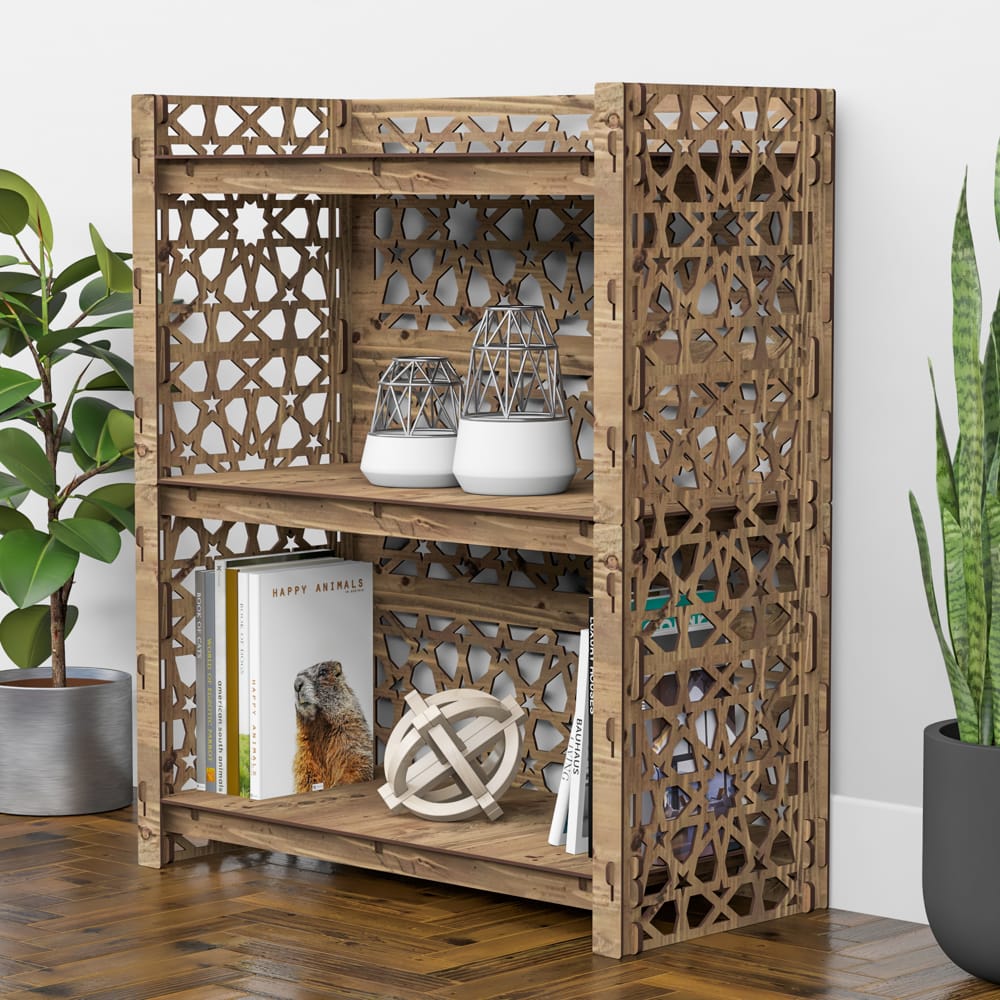 Hexagonica Стеллаж на 3 полки с задней стенкой Arabic (900В х 750Ш х 365Г)