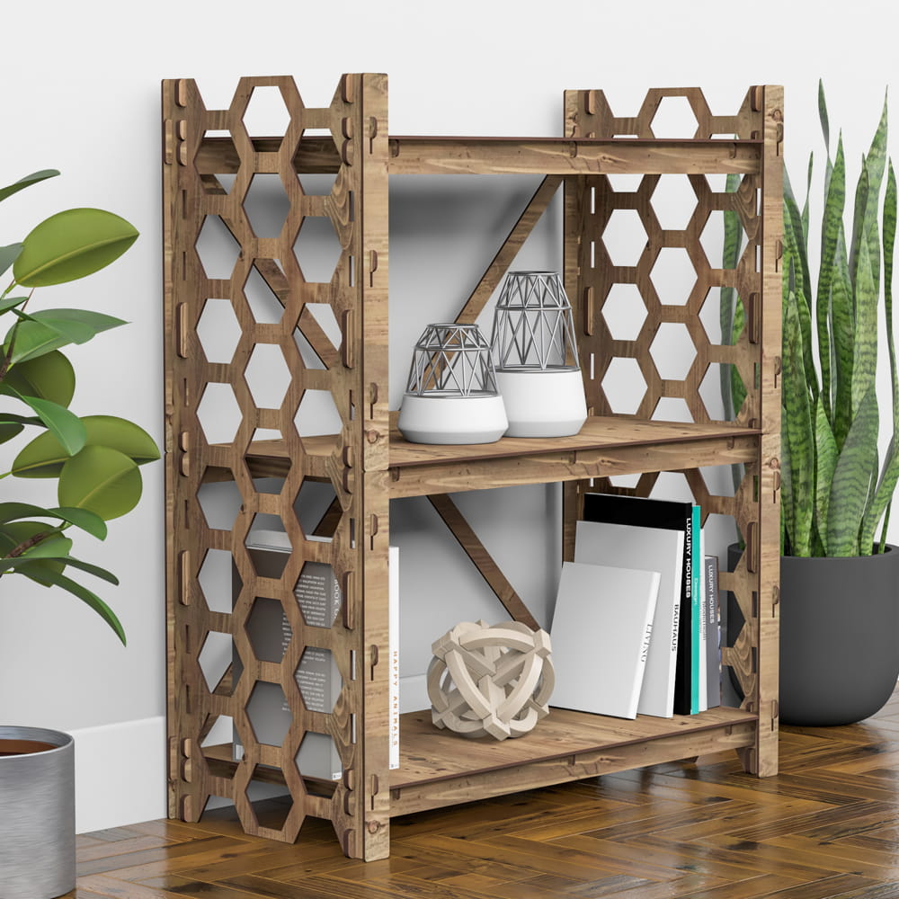 Hexagonica Стеллаж на 3 полки Honeycomb (900В х 750Ш х 365Г)