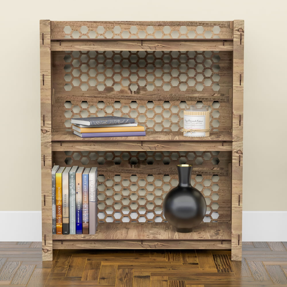 Hexagonica Стеллаж на 3 полки с задней стенкой Honeycomb-S (900В х 750Ш х 365Г)