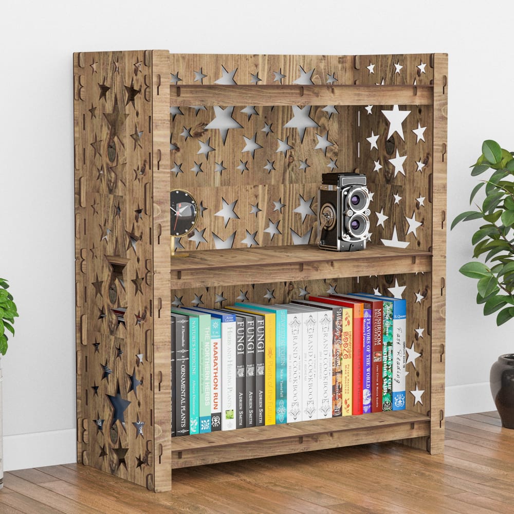 Hexagonica Стеллаж на 3 полки с задней стенкой Stars (900В х 750Ш х 365Г)