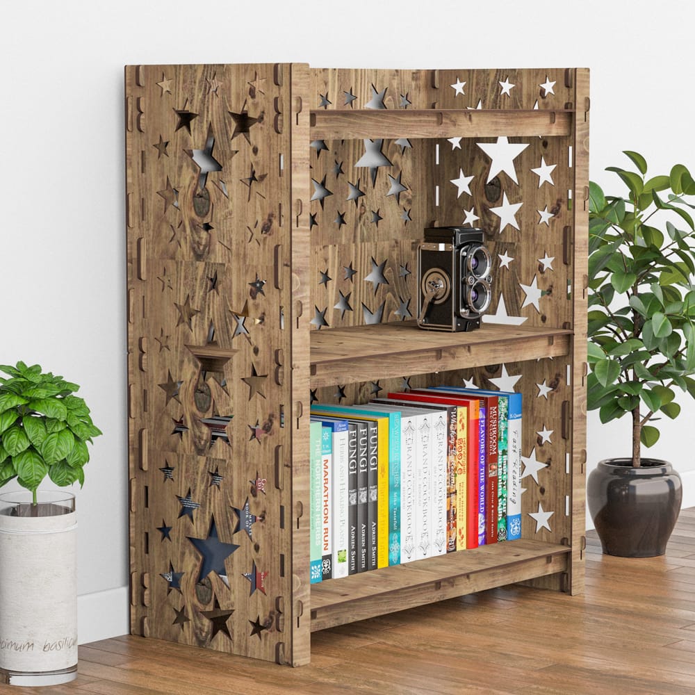 Hexagonica Стеллаж на 3 полки с задней стенкой Stars (900В х 750Ш х 365Г)