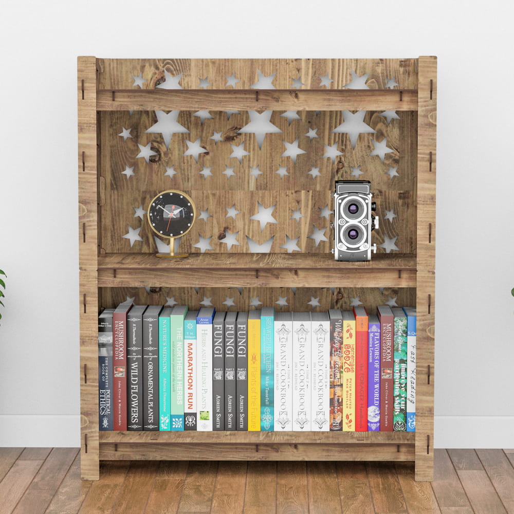 Hexagonica Стеллаж на 3 полки с задней стенкой Stars (900В х 750Ш х 365Г)