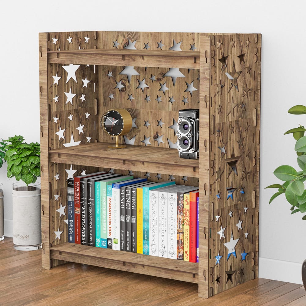 Hexagonica Стеллаж на 3 полки с задней стенкой Stars (900В х 750Ш х 365Г)