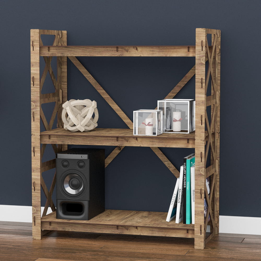 Hexagonica Стеллаж на 3 полки Provence-2 (900В х 750Ш х 365Г)