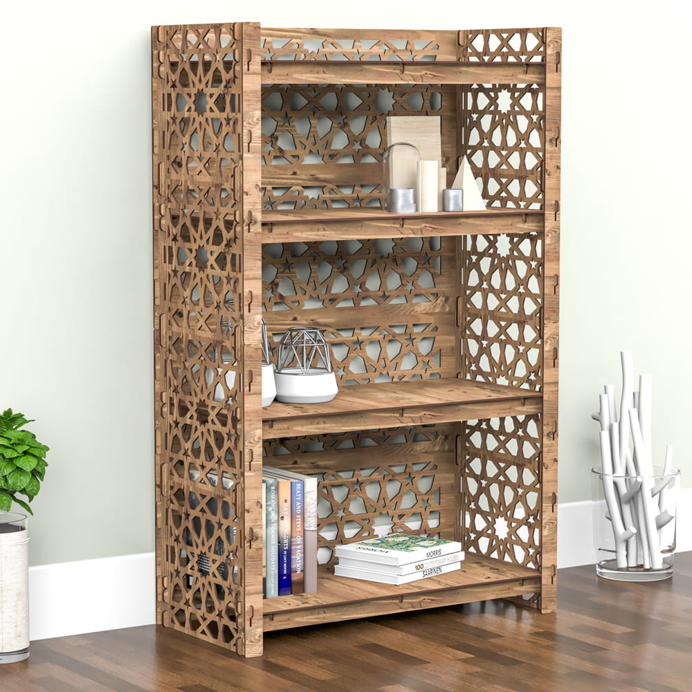Hexagonica Стеллаж на 4 полки с задней стенкой Arabic (1200В х 750Ш х 365Г)