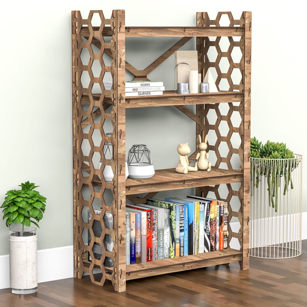 Hexagonica Стеллаж на 4 полки Honeycomb (1200В х 750Ш х 365Г)