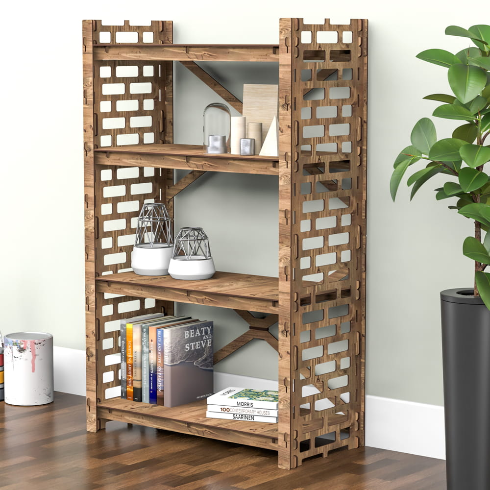 Hexagonica Стеллаж на 4 полки Brickwall (1200В х 750Ш х 365Г)
