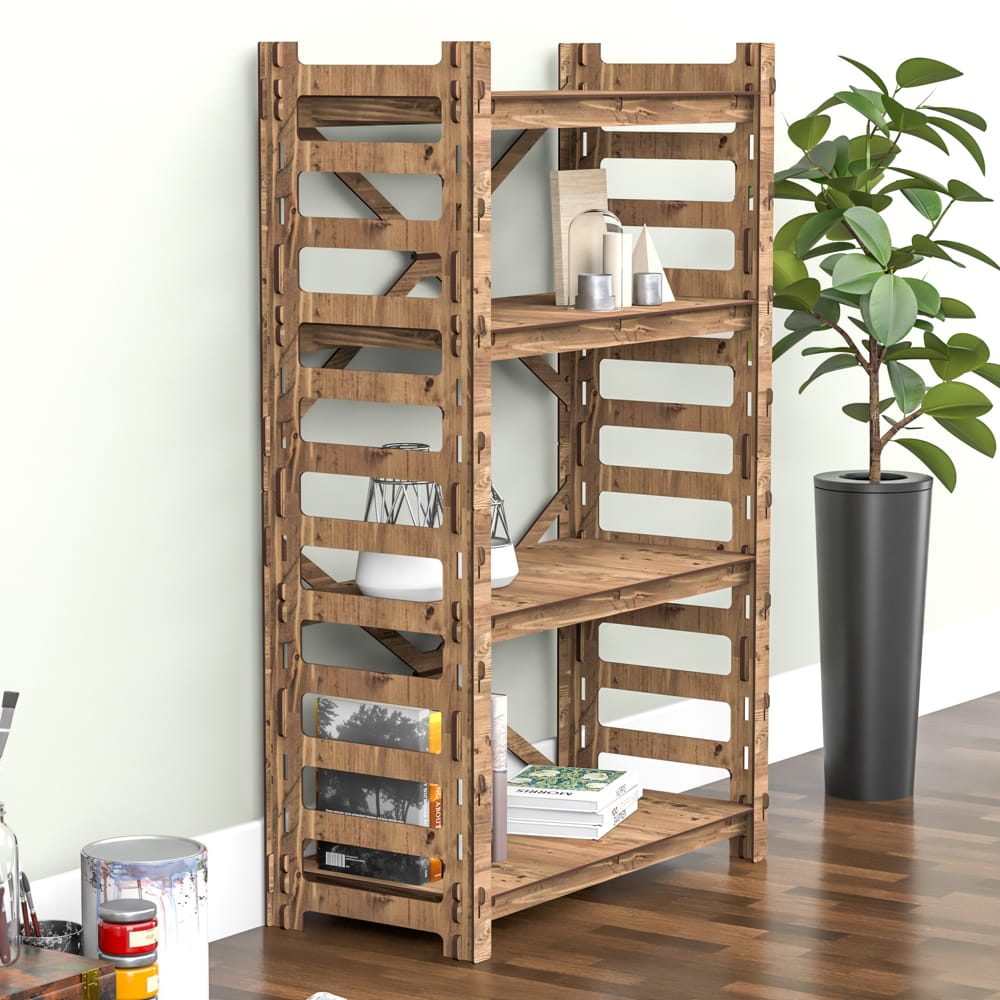 Hexagonica Стеллаж на 4 полки Ladder (1200В х 750Ш х 365Г)