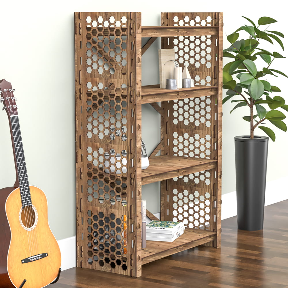 Hexagonica Стеллаж на 4 полки Honeycomb-S (1200В х 750Ш х 365Г)