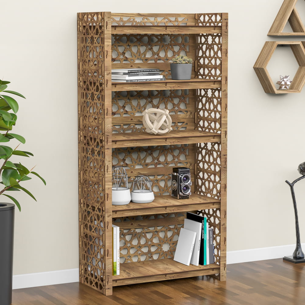 Hexagonica Стелаж на 5 полиць із задньою стінкою Arabic (1500В х 750Ш х 365Г)