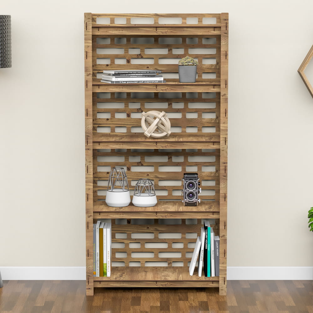 Hexagonica Стеллаж на 5 полок с задней стенкой Brickwall (1500В х 750Ш х 365Г)