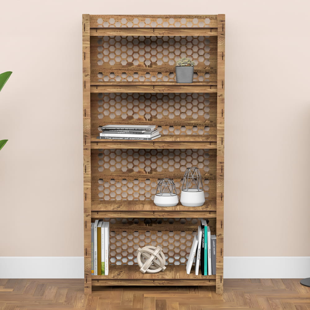 Hexagonica Стеллаж на 5 полок с задней стенкой Honeycomb-S (1500В х 750Ш х 365Г)