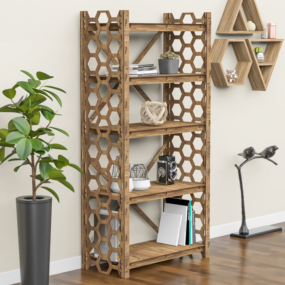 Hexagonica Стеллаж на 5 полок Honeycomb (1500В х 750Ш х 365Г)