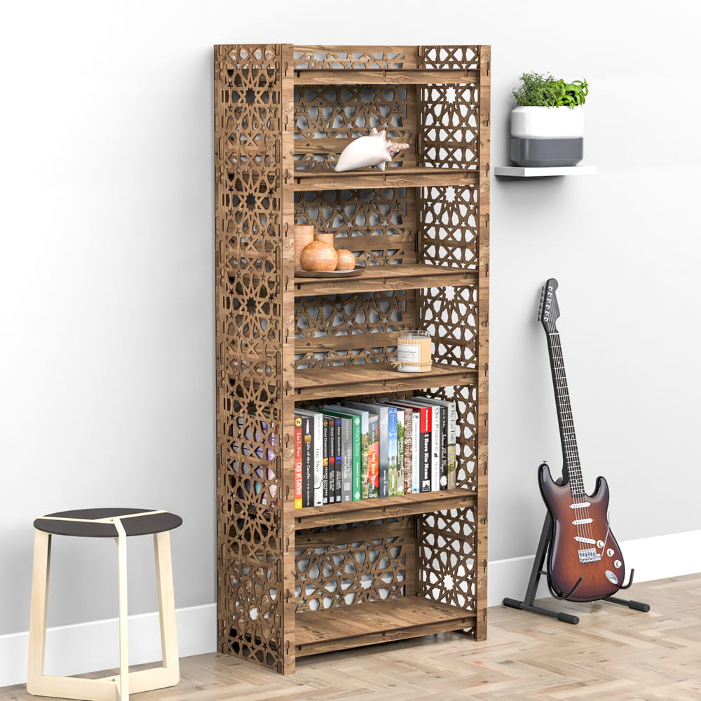 Hexagonica Стеллаж на 6 полок с задней стенкой Arabic (1800В х 750Ш х 365Г)