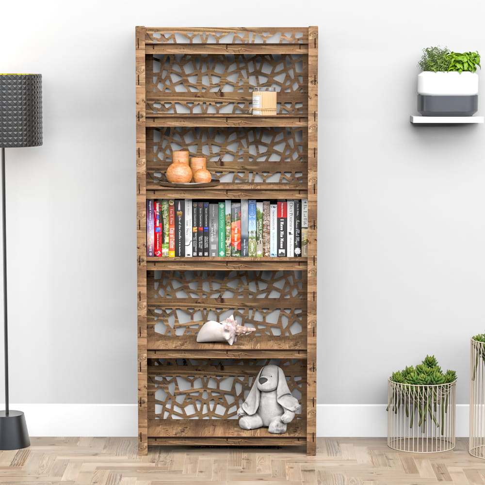 Hexagonica Стеллаж на 6 полок с задней стенкой Stones (1800В х 750Ш х 365Г)