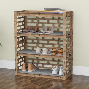 Hexagonica Полка Для Обуви на 4 полки Brickwall (900В х 750Ш х 345Г)