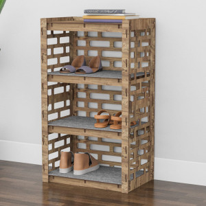 Hexagonica Полка Для Обуви на 4 полки Brickwall (900В х 528Ш х 345Г)