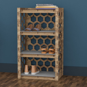 Hexagonica Полка Для Обуви на 4 полки Honeycomb (900В х 528Ш х 345Г)
