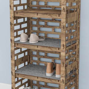 Hexagonica Полка Для Обуви на 7 полок Brickwall (1800В х 528Ш х 345Г)