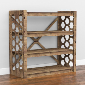 Hexagonica Комод на 6 ящиков черные корзинки Honeycomb 6В (750В х 750Ш х 345Г)