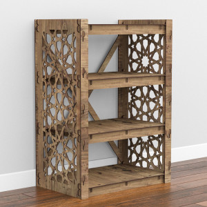 Hexagonica Комод на 3 ящика серые корзинки Arabic 3В (750В х 528Ш х 345Г)