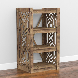 Hexagonica Комод на 3 ящика серые корзинки Chevron 3В (750В х 413Ш х 345Г)