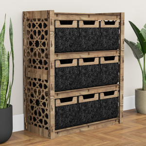Hexagonica Комод на 9 ящиков черные корзинки Arabic 9М (900В х 750Ш х 345Г)