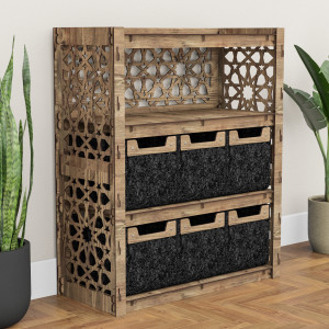 Hexagonica Комод на 6 ящиков черные корзинки Arabic 6М (900В х 750Ш х 345Г)