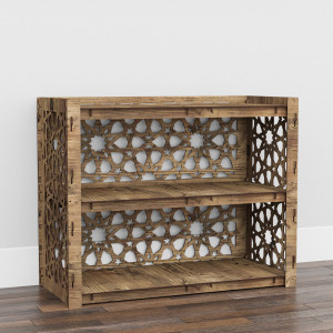 Hexagonica Низкий Комод на 6 ящиков черные корзинки Arabic 6М (600В х 750Ш х 345Г)