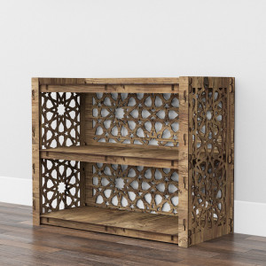 Hexagonica Низкий Комод на 2 ящика серые корзинки Arabic 2В (600В х 750Ш х 345Г)