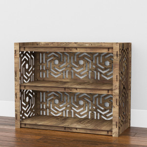 Hexagonica Низький Комод  на 5 шухляд чорні кошики Chevron 3М+2В (600В х 750Ш х 345Г)