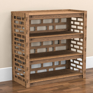 Hexagonica Полка Для Обуви на 4 полки Brickwall (750В х 750Ш х 345Г)