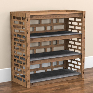Hexagonica Полка Для Обуви на 4 полки Brickwall (750В х 750Ш х 345Г)