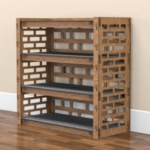 Hexagonica Полка Для Обуви на 4 полки Brickwall (750В х 750Ш х 345Г)
