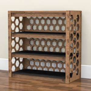 Hexagonica Полка Для Обуви на 4 Полки Honeycomb (750В х 750Ш х 345Г)