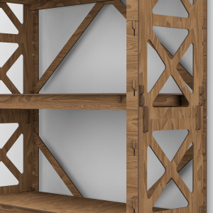 Hexagonica Стелаж на 4 полиці Provence (1500В х 750Ш х 300Г)