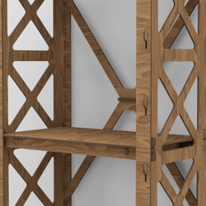 Hexagonica Стелаж на 4 полиці Provence (1500В х 500Ш х 300Г)