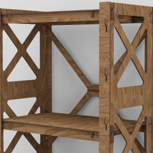 Hexagonica Стелаж на 4 полиці Provence (1200В х 500Ш х 300Г)