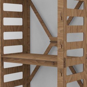 Hexagonica Стелаж на 4 полиці Ladder (1500В х 500Ш х 300Г)